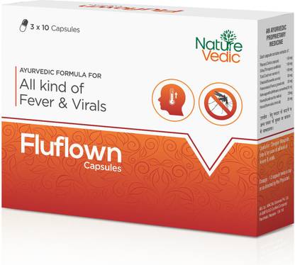 Nature Vedic Fluflown Capsules For Increases Platelets & Recover from Fever