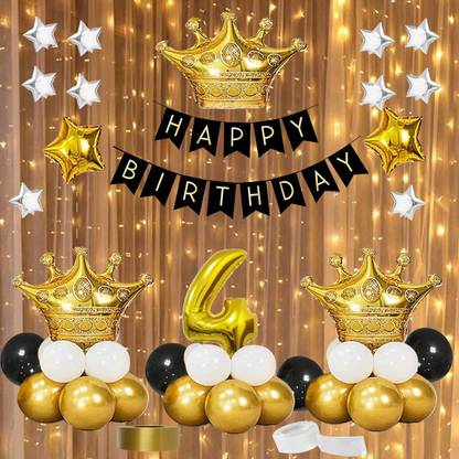 Shopperskart Happy Birthday Combo/Kit Pack/Fairy Light/Net Curtain For Party Decoration