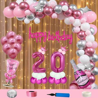 Shopperskart 20th/Twentieth Happy Birthday Combo/Kit Pack For Party Decorations