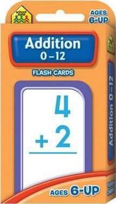 School Zone Addition 0-12 Flash Cards
