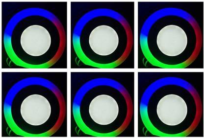 BENHEK 6 WATT MULTICOLOR 3+3 LED PANEL LIGHT Ceiling Light Ceiling Lamp