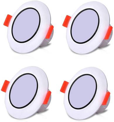 Brightstar 5 Watt Warm White Deep Junction Box Ceiling light / Downlight 4 Pcs Recessed Ceiling Light Ceiling Lamp