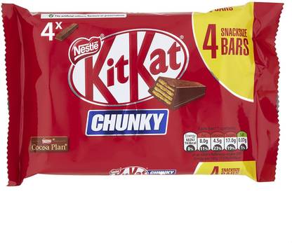 NESTLE KITKAT CHUNKY MILK CHOCOLATE IMPORTED 4 Bars