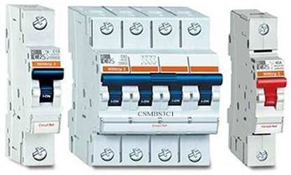 C&S 1A 3 Pole C Curve 10kA WiNtrip2 MCB, CSMBS3C1 CSMBS3C1 MCB