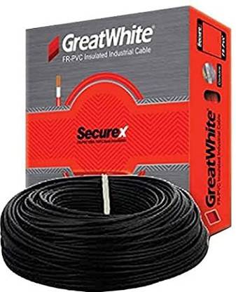 Greatwhite Single core SecureX - Triple Layer FR 2.50 mm - 90 Mtr 2.5 sq/mm Black, Red 90 m Wire