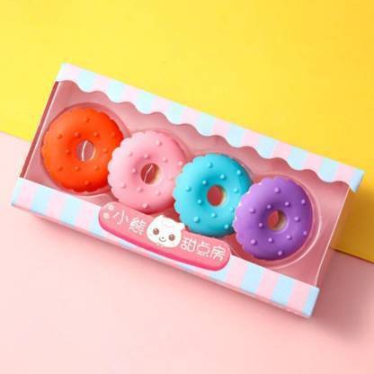 variety palace Cutest Donut Erasers Non-Toxic Eraser (Set of 4) Non-Toxic Eraser