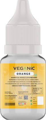 Veganic Orange Flavour Essence For Cake Baking | Extract for Baking Cakes Orange Liquid Food Essence