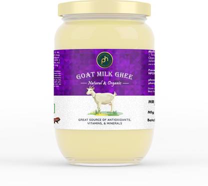 PH ORGANIC Goat Ghee made using Bilona Method Glass Bottle