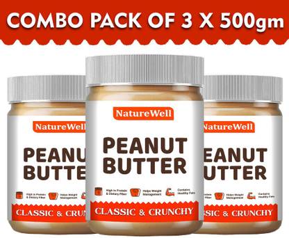 Naturewell Classic Peanut Butter Crunchy 1.5 KG | 24 G Protein | High Protein