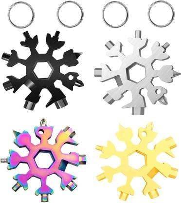 SHB 18 in 1 Stainless Steel Snowflake Multi Tool Keychain Use Any Time all time best Key Chain