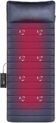 AGARO 33620 M8754 Vibrating Mat With Pillow, 8 Vibration Motors, Lukewarm Heat Function Massager