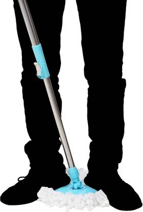 Pranay's Kleanup Combo Spin Mop-Rod Stick,Mop Head,Wipe,Scrubber,foam pad-1Refill-Wet-Dry 360 Mop Mop Rod