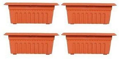 मिनेर्वा नैचुरल्स Nucleur Square Plastic Pots for Plants Window Display & Garden प्लांट कंटेनर सेट