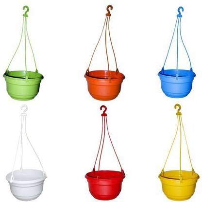 Krupex 8" Hanging Pots Multi color Combo Plant Container Set