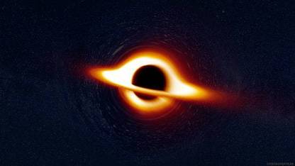 Space Black Holes Supermassive Black Hole Interstellar Movie Space Art Hd Matte Finish Poster Paper Print