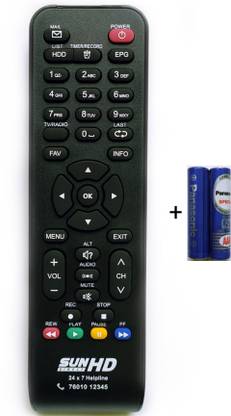 Sun Direct HD Set Top Box Remote Sun Direct Set Top Box HD ONLY Remote Controller