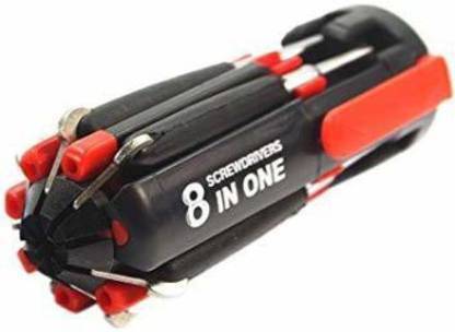 GVJ TRADERS 8IN1-LED Combination Screwdriver Set (Pack of 8) Combination Screwdriver Set