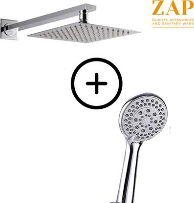 ZAP Combo of 360 degree Circular Overhead Shower & Exotic Series Handheld Shower Set Shower Head