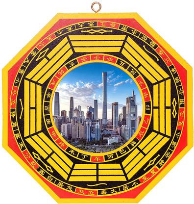 SWISS WONDER Vastu Feng Shui Bagua Mirror Pakua Mirror Decorative Showpiece  -  15.24 cm