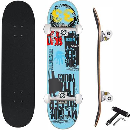 Jaspo Stunt Master 7 Layer Skateboard (31X8) Suitable For Age Group Above 8 Years 31 inch x 8 inch Skateboard