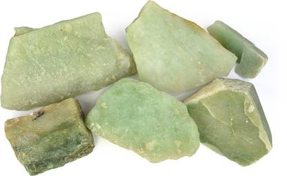 REIKI CRYSTAL PRODUCTS Natural Green Jade Rough Crystal Stone For Reiki /Crystal Healing 1 Kg Regular Asymmetrical Crystal Stone