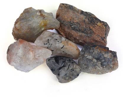 REIKI CRYSTAL PRODUCTS Natural Rutile Quartz Rough Crystal Stone For Reiki /Crystal Healing 250gm Regular Asymmetrical Quartz Stone
