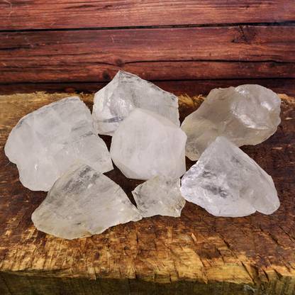 REIKI CRYSTAL PRODUCTS Natural Clear Quartz Rough Crystal Stone For Reiki /Crystal Healing 100gm Regular Asymmetrical Quartz Stone