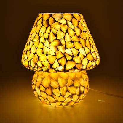 Decent Glass Round Shape Flower Table Lamp Table Lamp