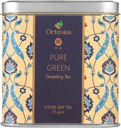 Octavius Fresh Loose Leaf Pure Green Tea from Darjeeling Green Tea Tin