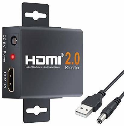 microware 2160P 3D 4K HDMI Signal Repeater Extender Booster Adapter Over Signal HDTV 60 Meters Lossless Transmission Media Streaming Device