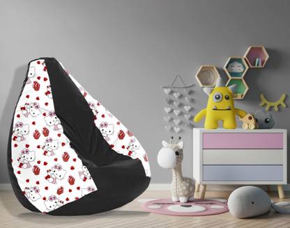 Hello Kitty XXXL For Adults Teardrop Bean Bag  With Bean Filling