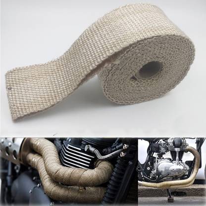 Znee Smart Brown Color Silencer Wrap Bike Exhaust Wrap Heat Shield Bike Exhaust Heat Shield