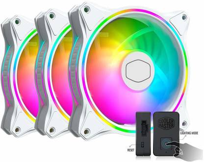 COOLER MASTER MasterFan MF120 Halo White Edition 3 in 1 Cooling Fan All in one Cooler