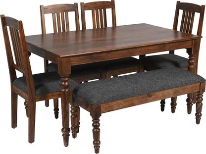 Wakefit Chives Solid Wood 6 Seater Dining Set