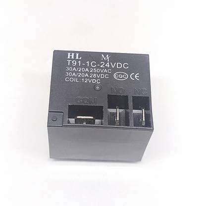 Indian Hobby Center T91-1C 24VDC 30A Cube Relay (Pack of 5) Electronic Components Electronic Hobby Kit