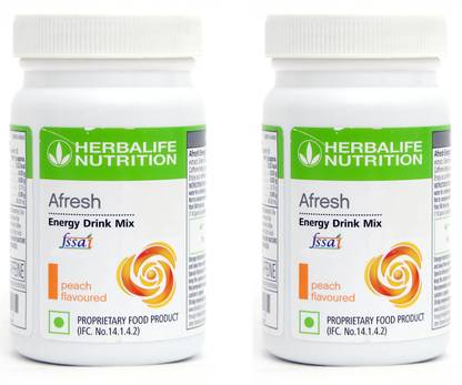 HERBALIFE Afresh Energy Drink - Peach Flavor For Weight Loss 2 PIECES Energy Drink