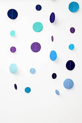 Divisha Crafts Circle Dots 2 String Paper Garland, Party, Birthday Decoration Paper Garland