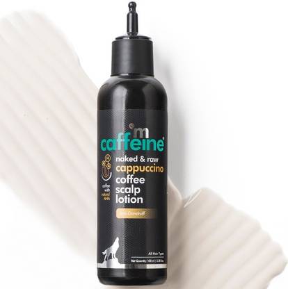 mCaffeine Anti-Dandruff Cappuccino Coffee Scalp Lotion | Reduces Itchiness & Flakiness with Natural AHA and Almond Milk |SLS and Paraben Free | For All Hair Types | 100ml