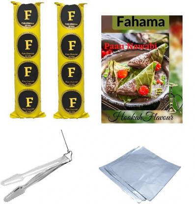 FAHAMA MAGIC COIL , PAAN NAWABI FLAVOR , CHIMTA , FOIL PAPER COMBO Hookah Charcoals