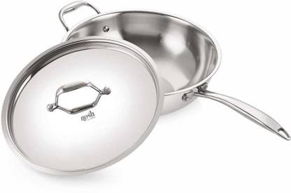 Nosh BY Neelam Triply Wok with Lid 2.7 L capacity 24 cm diameter