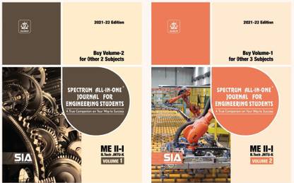 B.Tech II-Year I-Sem (ME) Set Of 2 Volumes Spectrum ALL-IN-ONE Journal For Engineering Students JNTU-Kakinada (R20) Low Price 2021-22 Edition