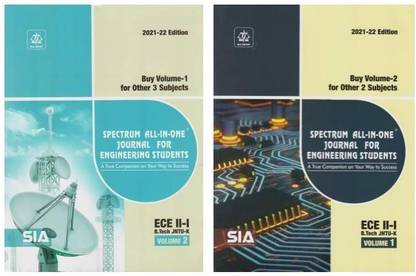B.Tech II-Year I-Sem (ECE) Set Of 2 Volumes Spectrum ALL-IN-ONE Journal For Engineering Students JNTU-Kakinada (R20) Low Price 2021-22 Edition