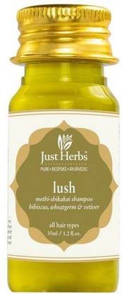 Just Herbs Lush Methi Shikakai Shampoo For Hair Volume, Strength & Bouncy Hair