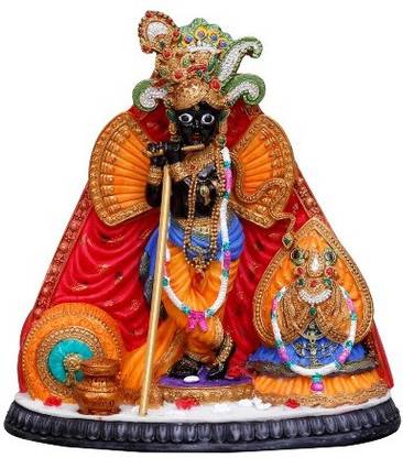Sri Krishna Culture Medium Bankey Bihari (Vrindavan) -Height-6 Inches-Multicolour-Resin Decorative Showpiece  -  15.24 cm