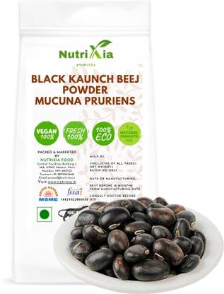 Nutrixia food Black kaunch beej powder-kavcha kala -Kaunch kala-Mucuna Pruriens - Cowhage Seed