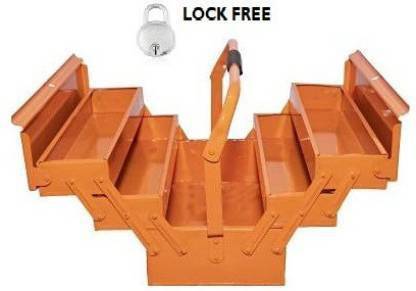Solitaire Free Lock Tool Box With Handle For Home Garage 5 Compartments 4 Trays High Grade Free Lock Tool Box With Handle For Home Garage 5 Compartments 4 Trays High Grade Tool Box with Tray