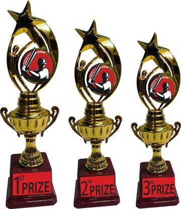 BAREEZÉ PURE (16,15,14 inch)Cricket winner trophy//Cricket trophy cup/Cricket award/Trophy Trophy