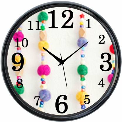 Saree House Analog 25 cm X 25 cm Wall Clock