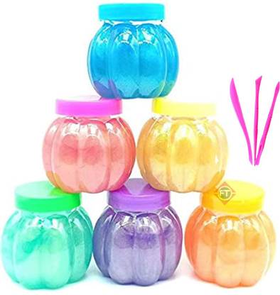 FC Kids Special Squishy Slimepot Pack of 6 Scented Educational Toys for Kids