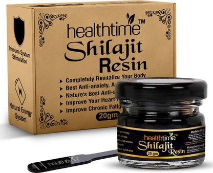Health Time Pure Ayurvedic Raw Shilajit Resin Rich in Fulvic Acid | For Strength & Stamina